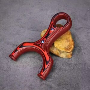 Shoot fast and light with the SkyTiger X26 slingshot. Made from full G10 for unbeatable durability and low weight, this flat band slingshot offers precision and comfort for both beginners and advanced shooters.
